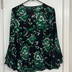 Alfani green/black blouse